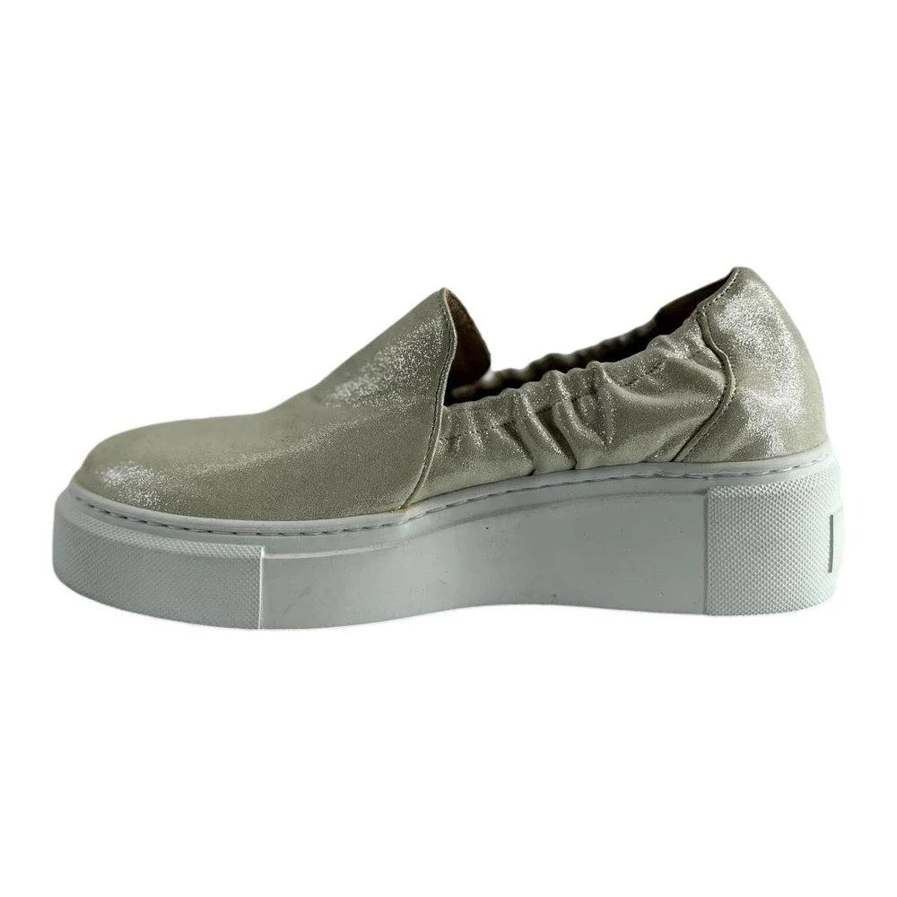 Laura Bellariva Gold Metallic Slip-On Sneaker European Size 37 EUC - Picture 4 of 10